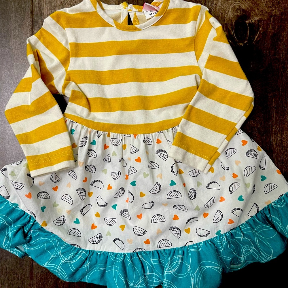 24 mos Ricrac & Ruffles tacos 🌮 twirl dress